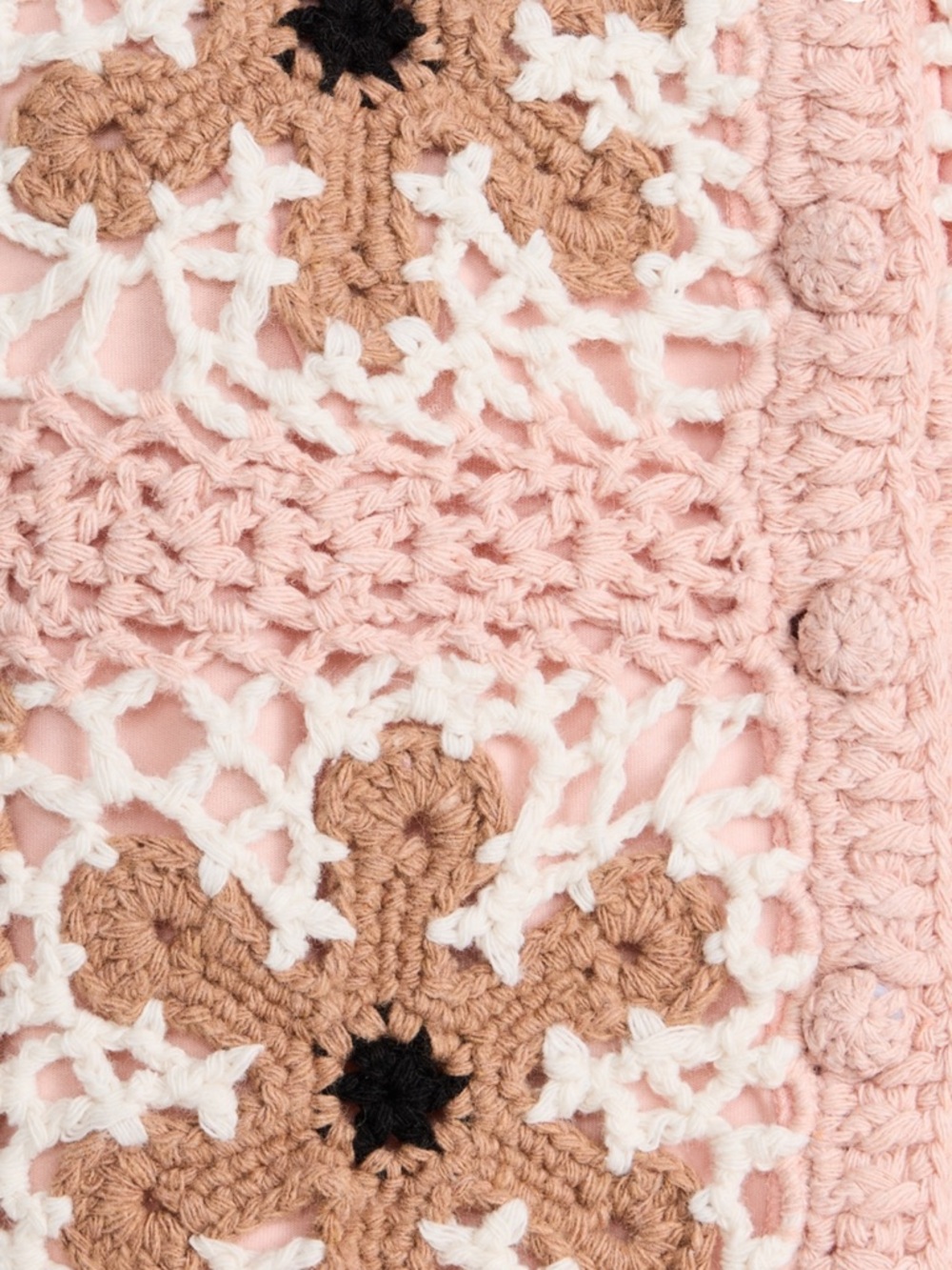 Favorite Daughter Crochet Floral Tank Top in Blush Pink, Cream & Tan - Picture 2 of 2